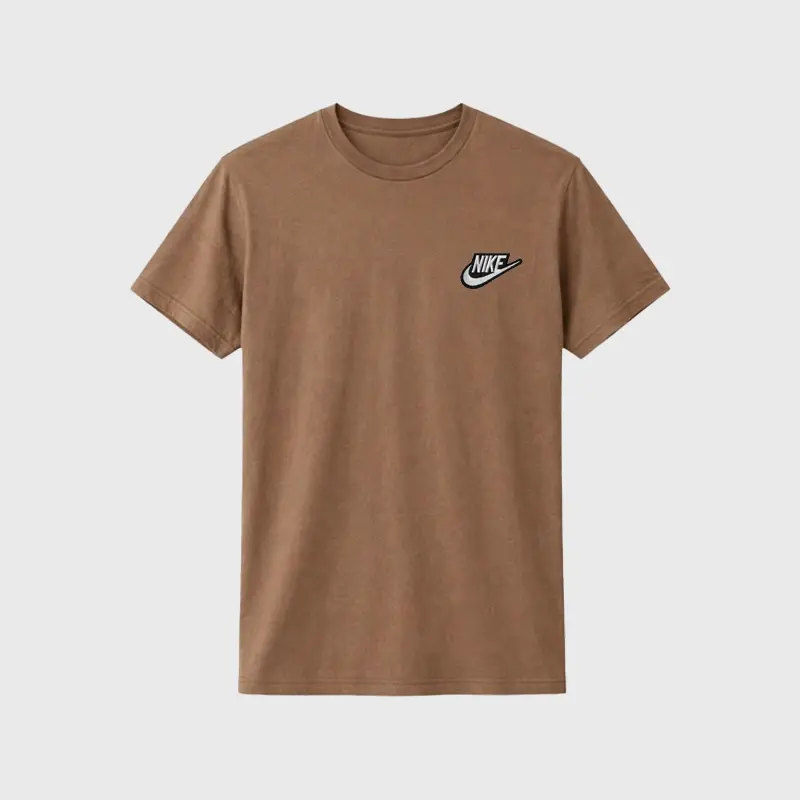 Custom Embroidered Brown T shirt