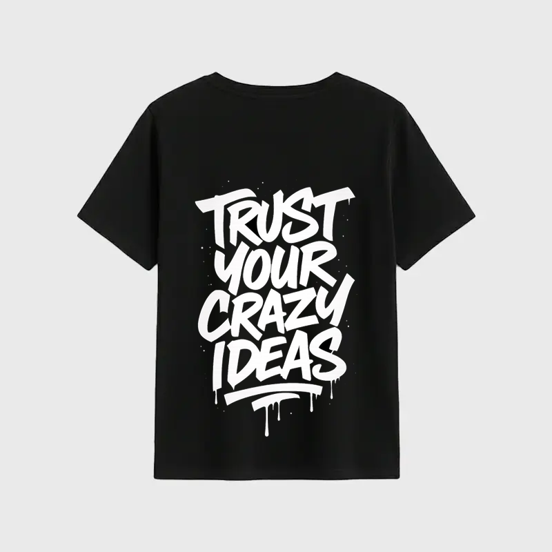 Custom Printed Black T shirt