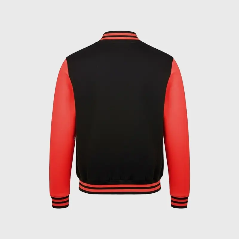 Custom Embroidered Orange-Black Varsity Jacket