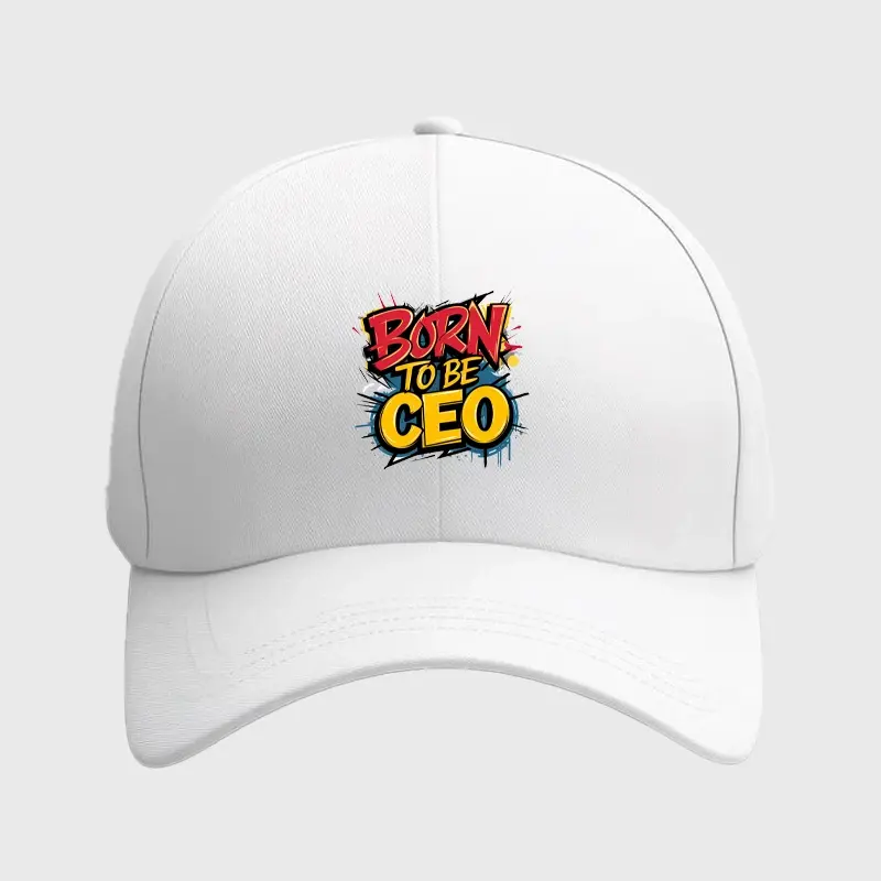 Custom DTF Printing White Cap