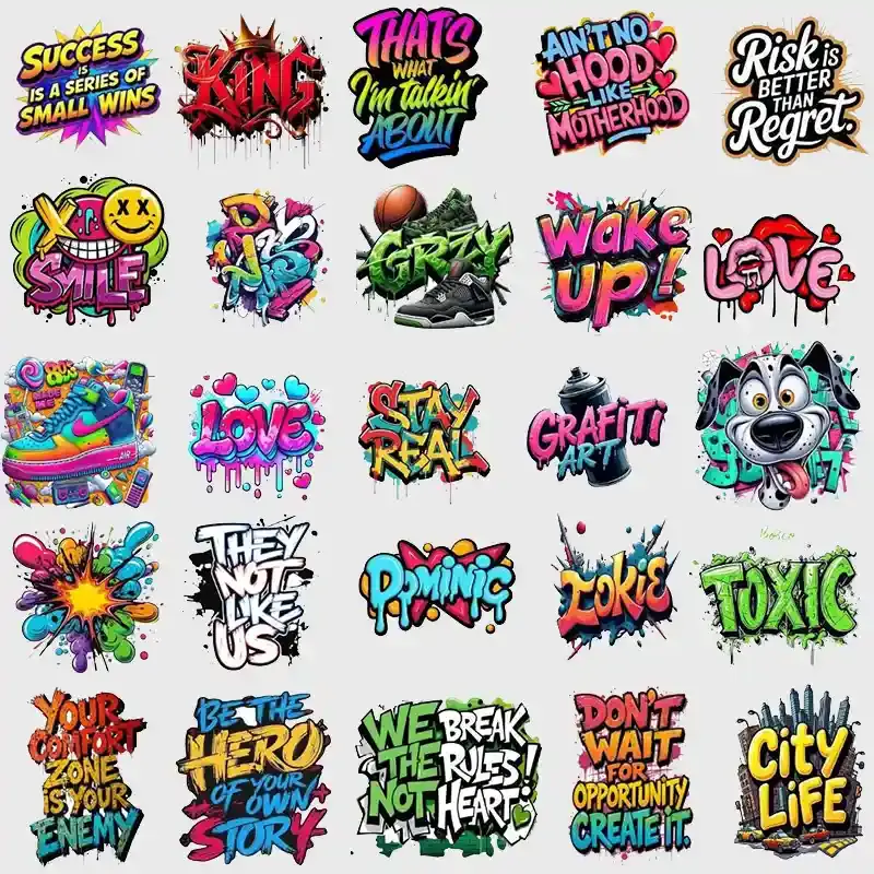 Pop Art UV DTF Sticker Sheet