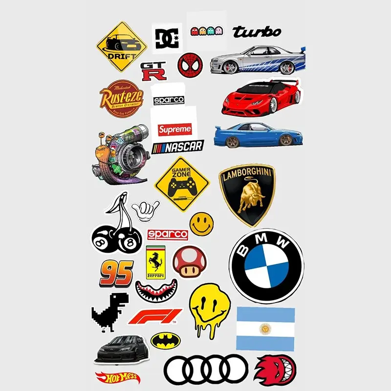 Racing Style UV DTF Sticker